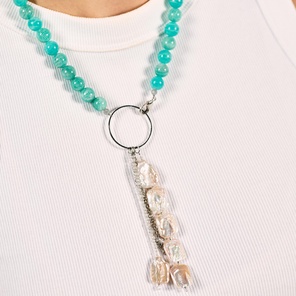 JP | Сотуар Амазонит с жемчугом